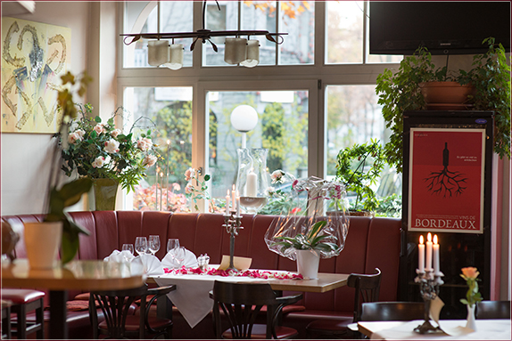 Romantische Tischdekoration